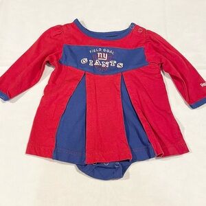 Reebok NFL GIANTS Kids Apparel 6/9 months cheerleader onesie